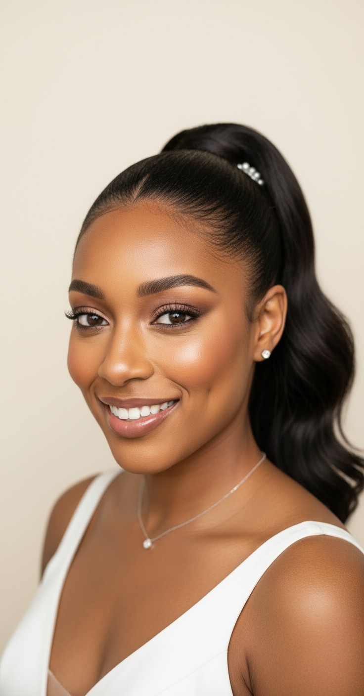 After Bridal Ponytail